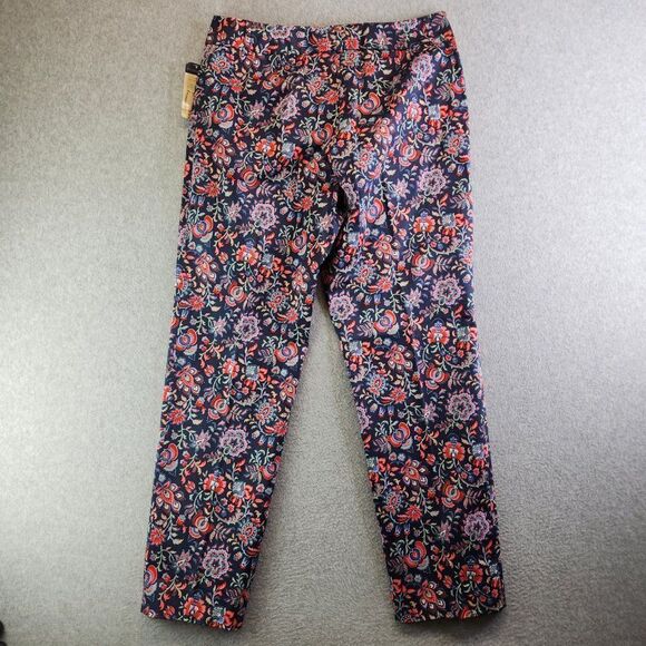 Pendleton Pants Womens 12 Blue Floral Trouser Dress Straight Leg High Rise - Picture 15 of 16
